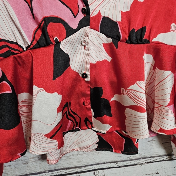 Zara kimono floral blouse - Picture 6 of 14